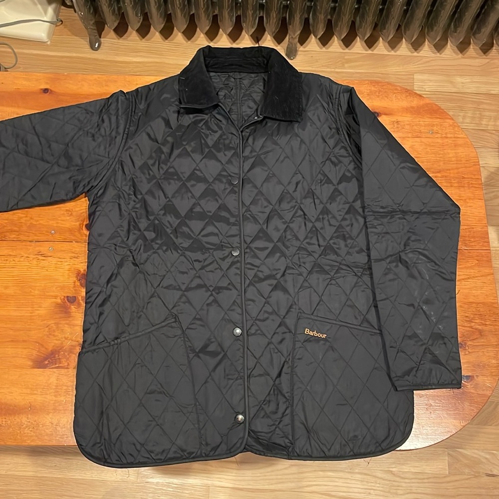 Black Barbour coat